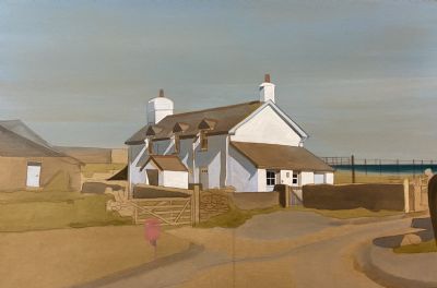 Farmhouse (2021), Acrylic on paper