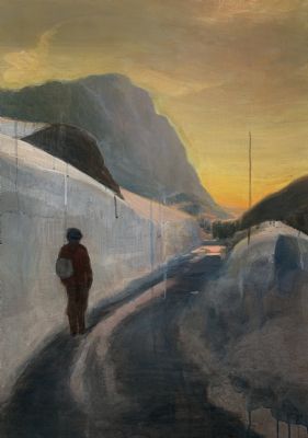 Snow Scene #6 (2021), Acrylic on canvas