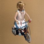 Girl on a Tricycle (2020), Acrylic on paper - 