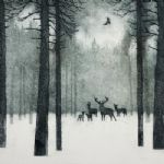 TIM SOUTHALL & ALAN TURNBULL - Danse Macabre and Other Dramas & In the Studio, Recent Etchings Tim Southall
Deer in Winter