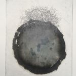 sine aqua non vita 9, etching with chine coll� - 